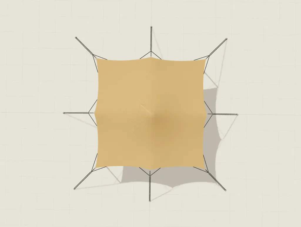Stretchtent 6x6 | 550 gr/m² (Enkel Tent)